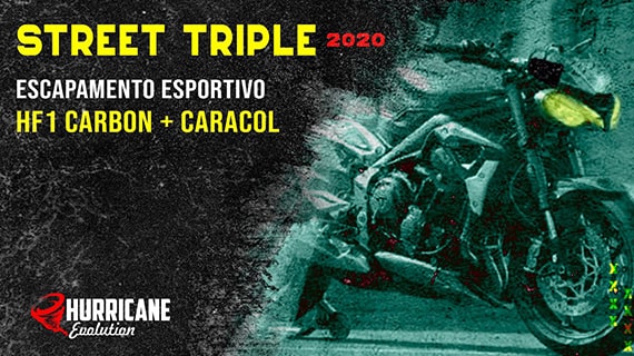 Escapamento esportivo para Triumph Street Triple 765 RS 2018 a 2020 - Hurricane Evolution